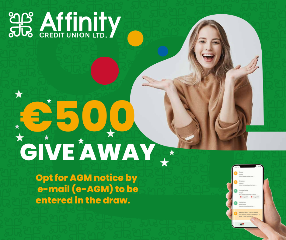 e-AGM notification - €500 give-away