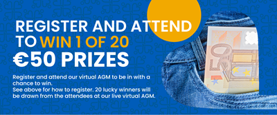 Register and attend to be in with a chance to a 50 euro prize