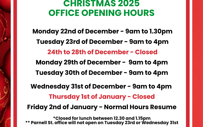 Christmas 2025 Opening Hours